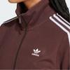 Adidas Originals Adicolor Knit Logo Retro Stand Collar Zip Long Sleeve Jacket Women Jacket Dark-Gray Brown IN6061