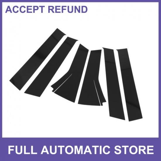 Door Pillar Window Trim SIX  for Honda Fit 2013- Black