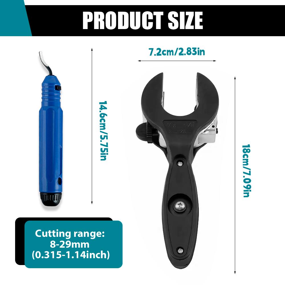 8-29mm Ratchet Tube Cutter,Home Cutting Tool, Copper Aluminum PVC Tube Cutter, Optional Deburring Tool