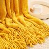 American-Style All-Season Wool Knitted Jacquard Throw Blanket