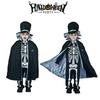 Kids Boy Skeleton Skull Ghost Cloak Halloween Cosplay Party Outfit Costume