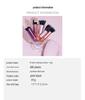 10-Piece Beginner Mini Makeup Brush Set with Crystal Handles - Portable Travel Kit with Brush Bag