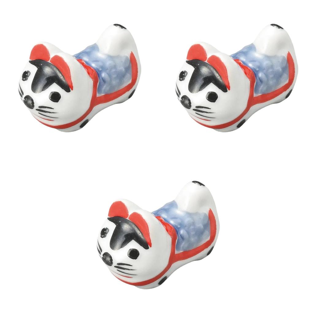 Set of 3 Hariko Dog Chopstick Rests Chopstick Rests Setomonohonpo (Blue) [5cm]