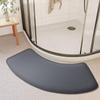 Non-slip Shower Room Door Mat Curved Toilet Bathroom Foot Mat PVC Bathroom Mat  Entrance Mat