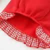 Bow Plaid Summer Dog Skirt Polyester Pet Clothing New Puppy Princess Dress  for Cats Kitten