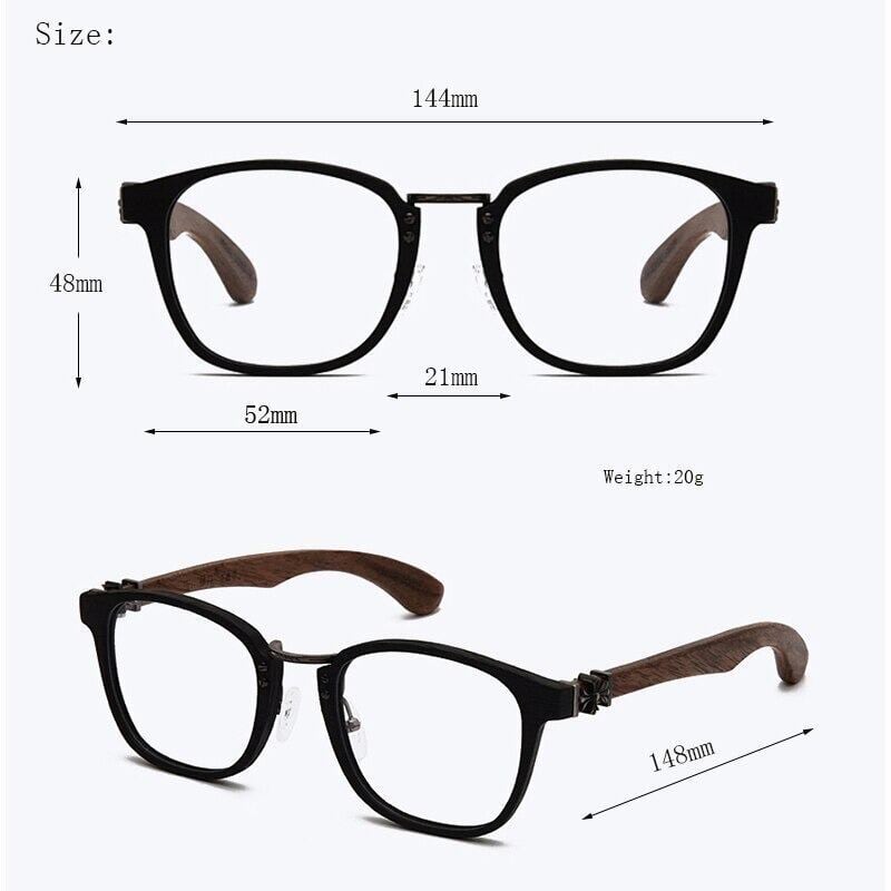 Wooden Handmade Square Glasses
