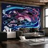 Demon Slayer Wall Tapestry Aesthetic Wall Hanging Printed Fabric Blanket Decorative Tapestries For Bedroom Living Room Home Decor