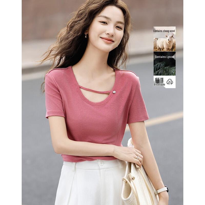 Demana Merino Wool Blend Slim Fit T-Shirt M