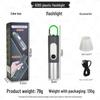 High-Power Rechargeable White Laser Flashlight with Digital Display for Outdoor Use