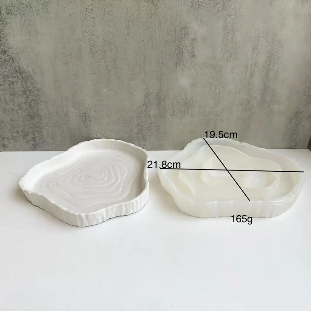 

Wings Love Tray Silicone Mold DIY Tree Stump Dish Concrete Cement Plaster Resin Mold Storage Tray Plate Mould Home Decor