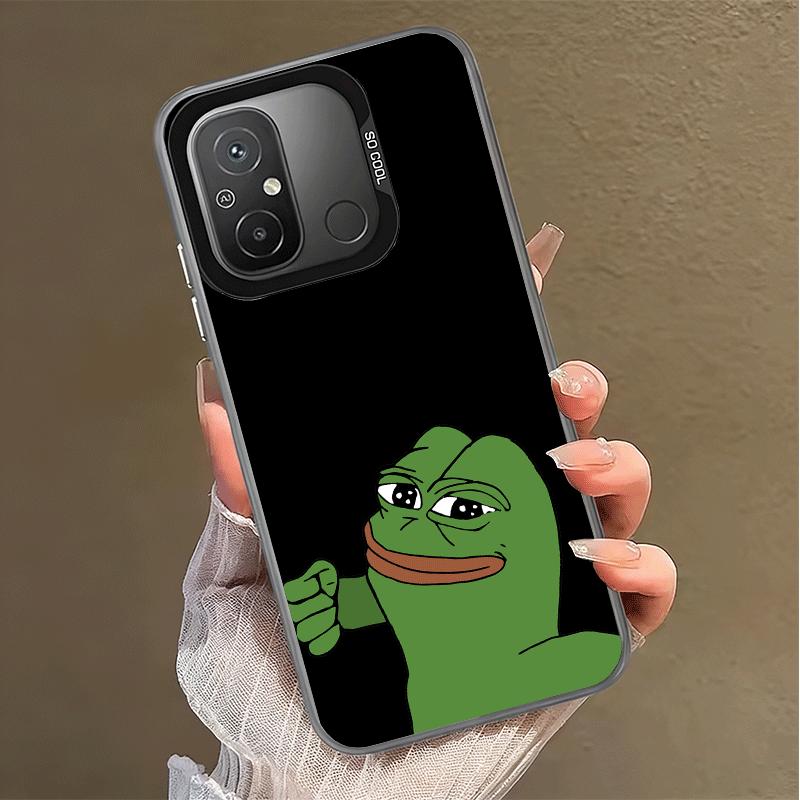 Funny Sad Forg P-Pepe Meme Shockproof Phone Case for Xiaomi Poco X7 X6 X5 X3 Pro F7 Ultra M8 Redmi 15C 15 14C 13C 12C 10C 13 12