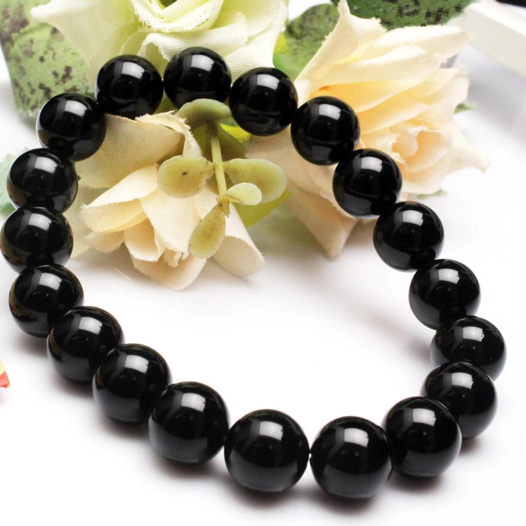 Unisex Black Agate Bracelet - Perfect for Birthdays and Holidays