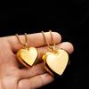 Stainless Steel Gold Plated Minimalist Peach Heart Pendant Necklace Fashion Clavicle Chain for Women Girl Jewelry