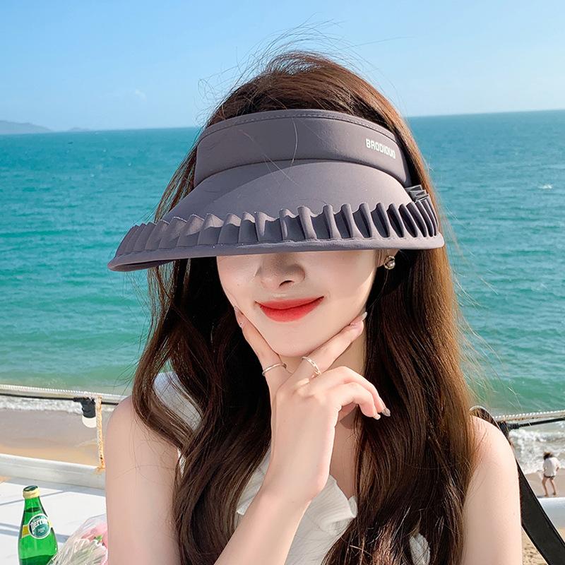 8471 Summer Parent-child Lace Eaves Empty Top Hat UV Protection Hat Women's Outdoor Leisure Sun Protection Hat