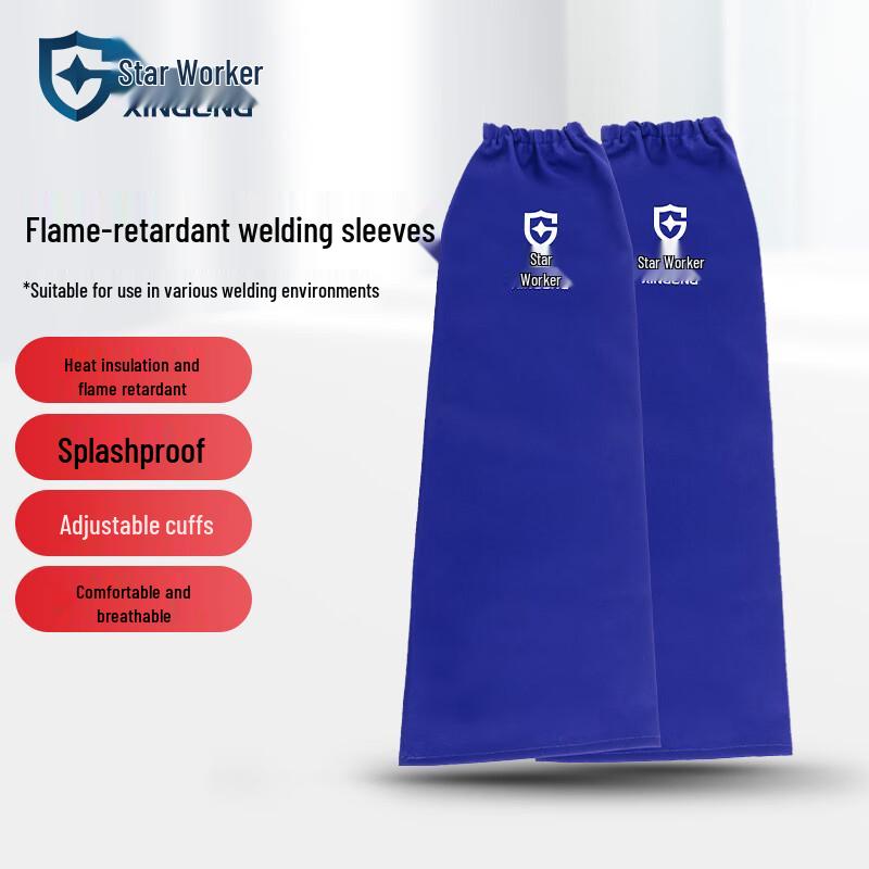 Welding Flame Retardant Heat Protection Sleeves синий
