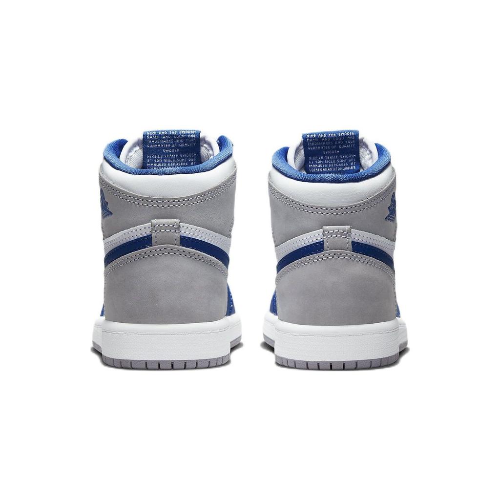 Air Jordan 1 Retro High OG PS True Blue Kids Sneakers White Cement-Grey FD1412-410