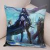WOW Illidan Cushion Cover Decor Hot Game Hero Printed Pillow Covers for Sofa Home Pillow Case Super Soft Short Plush Pillowcase