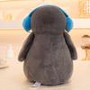 25/35cm New Simulation Penguin Doll with Headphones Plush Toy Cartoon Anime Cute Pillow for Children's Birthday Gift Fun Doll