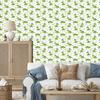Crocodile Wallpaper White and Lime for Living Room and Bedroom 50x1000
