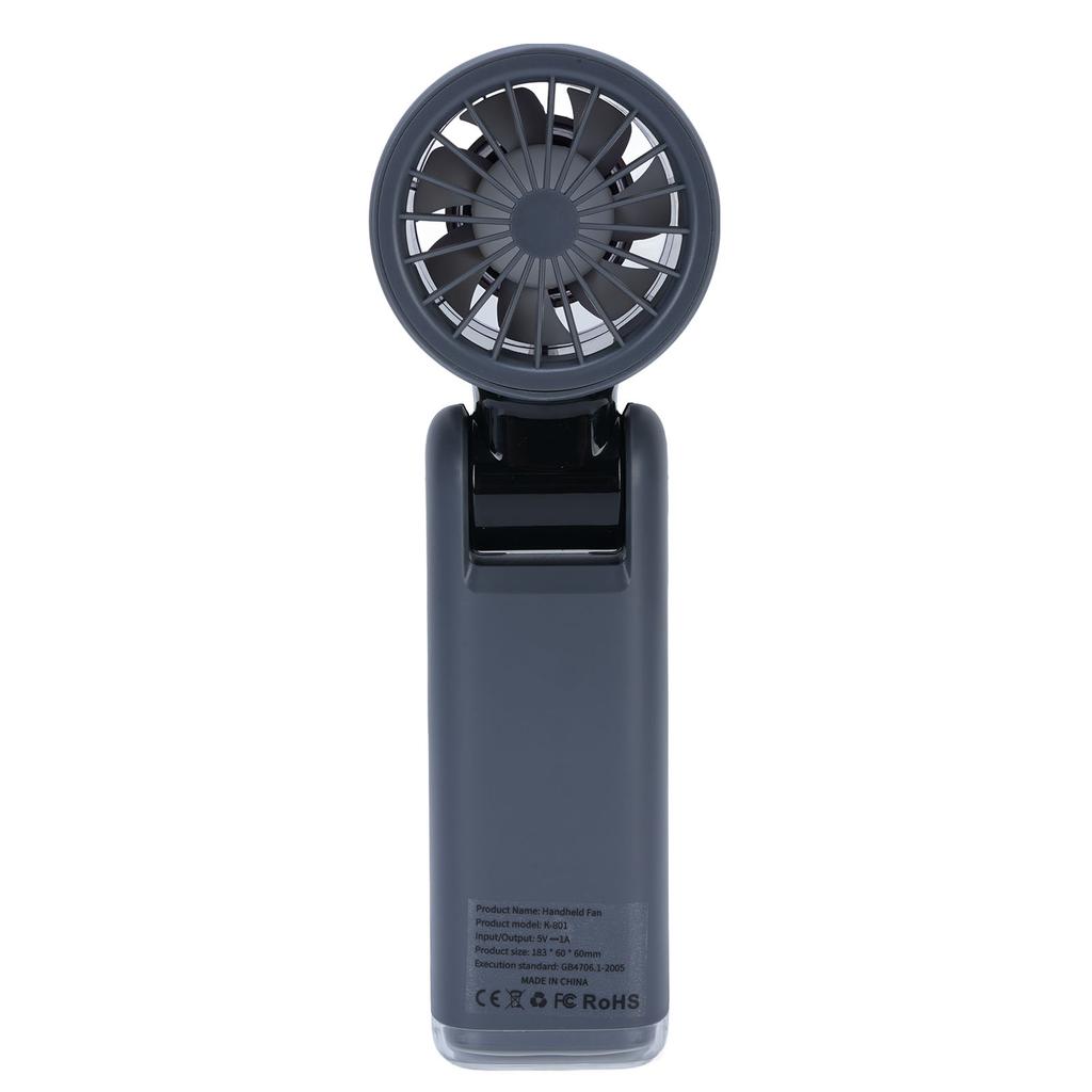 Handheld Cooling Fan with LED Display High Speed Brushless USB Rechargeable Small Fan for Home Travel Office