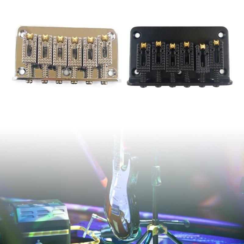 78mm Top Load Tailpiece Guitar Roller Saddle Bridge Hardtail with Screws & Wrench 6 String Guitar Bass Replacement Parts