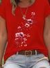 Plus Size Purple Floral Branch Womens Tee  Delicate Watercolor Flower Graphic Casual Light Purple Top