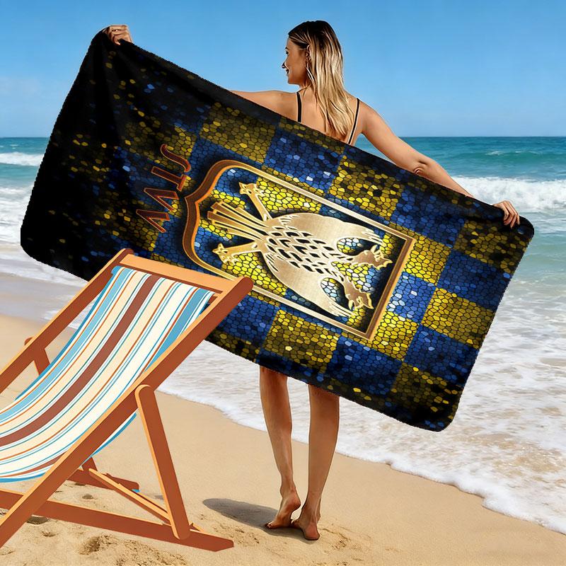STVV Print Beach Towel, Large Soft Quick Dry Towel for Beach Camping Swimming