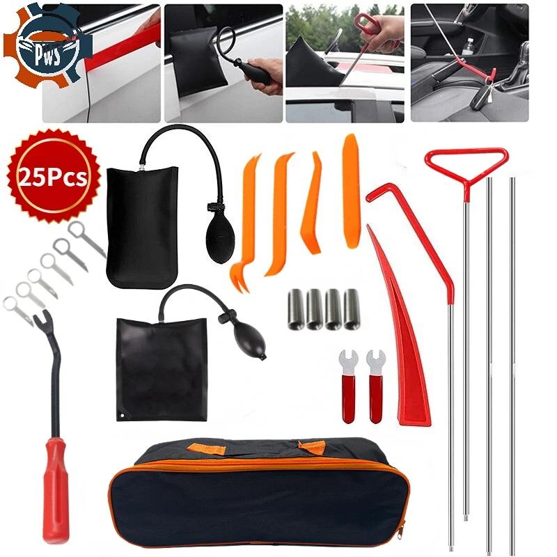 PWS New Open Car Door Tool Kit Inflatable Air Pump Auto Window Door Open Fixing Gripper Tools Long Reach Kits
