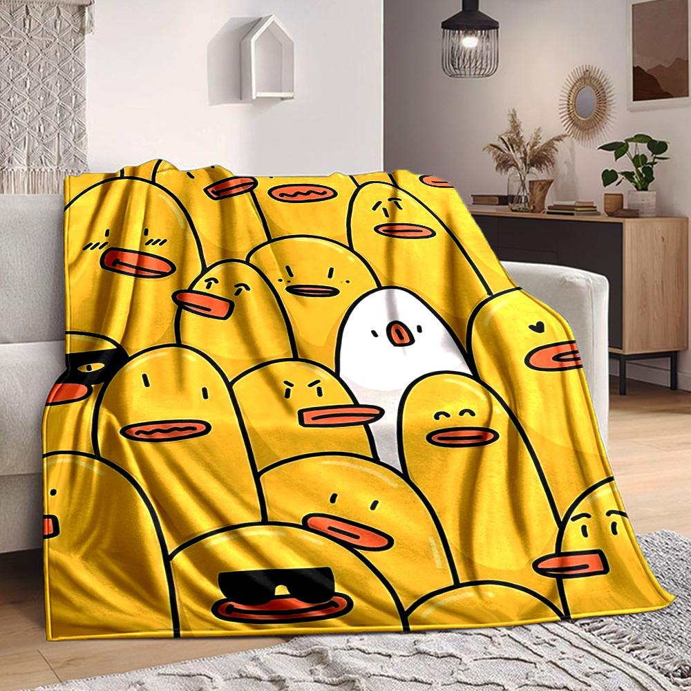 

1 шт. Одеяло с узором утки, теплое, идеально подходит для кемпинга и путешествий, отличный подарок на любой сезон yy250904187 75x90cm