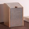 Countertop Trash Can Metal Waste Bins Desktop Wooden General Mini Storage Buckets Home Mobile Multifunctional Organization Boxes