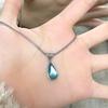 Mermaid Tears~ Temperament Niche Versatile Blue Water Drop Pendant Necklace Women's Fashion Premium Clavicle Chain