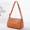 Women's Top-Grain Cowhide Leather Shoulder Bag Spacious Minimalist Crossbody for Effortless Commuting Tote with Adjustable Strap