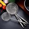 Wooden Handle Mesh Strainer Stainless Steel Foods Sifter Fried Sieve Spoon  For Noodle French Fries