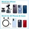 Magnetic Vacuum Suction Car Phone Holder  Foldable & Extendable Mount for Windshield/Dashboard Universal Fit for All Smartphones