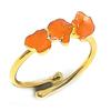 Natural Carnelian Rough 925 Sterling Silver Jewelry Ring Size Adjustable M4d54