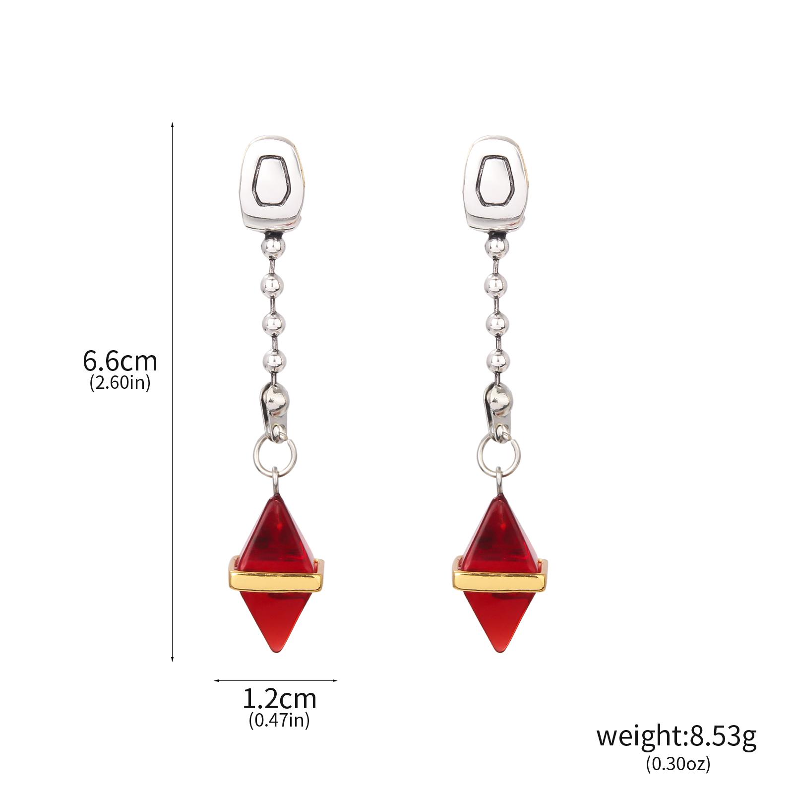 Anime Hunter X Hunter Hisoka Kurapika Red Earrings Magician Pendant Fans Gift Cosplay Props For Women Men Jewelry Accessories