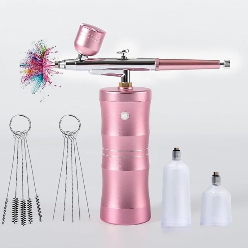 Aepto Airbrush for Nails Cordless Portable Airbrush Kit with Compressor 2 Levels 36 Psi High Pressure Rechargeable Air Brush Machine with 0.3mm