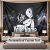 Custom Name Text Tapestry Korn Personalized Polyester Wall Tapestry For Bedroom And Room
