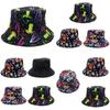 Colorful Mushroom Print Fisherman Hat Bucket For Outdoor Sports And Sunshade Unisex
