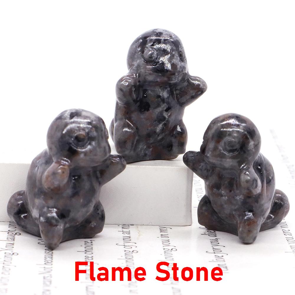 1.2" Cute Cartoon Turtle Figures Natural Stones Carved Anime Statue Healing Crystals Animals Room Ornaments Kids Christmas Gifts