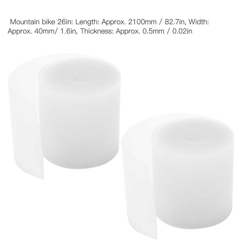 2pcs Tire Liner White Transparent Puncture Proof Inner Tire Protector for Mountain Bikes Road Bikes s