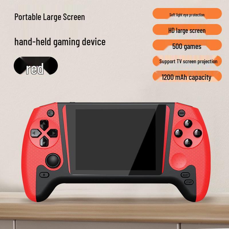 2025 Handheld Game Console with Large Screen, 500 Retro Games, Joystick, Dual Player, Rechargeable - Perfect Children's Gift
