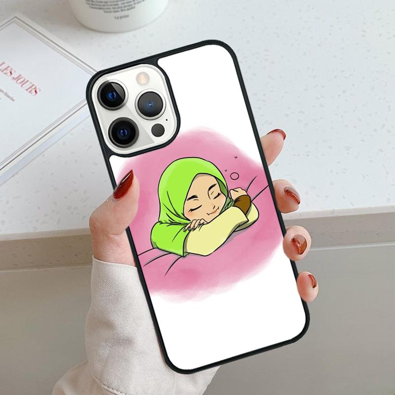 Muslim Islamic Eyes Arabic Hijab Girl Phone Case For iPhone 17 Air 11 12 13 14 15 16 Pro Max Cover For iPhone 17 Air Max Plus