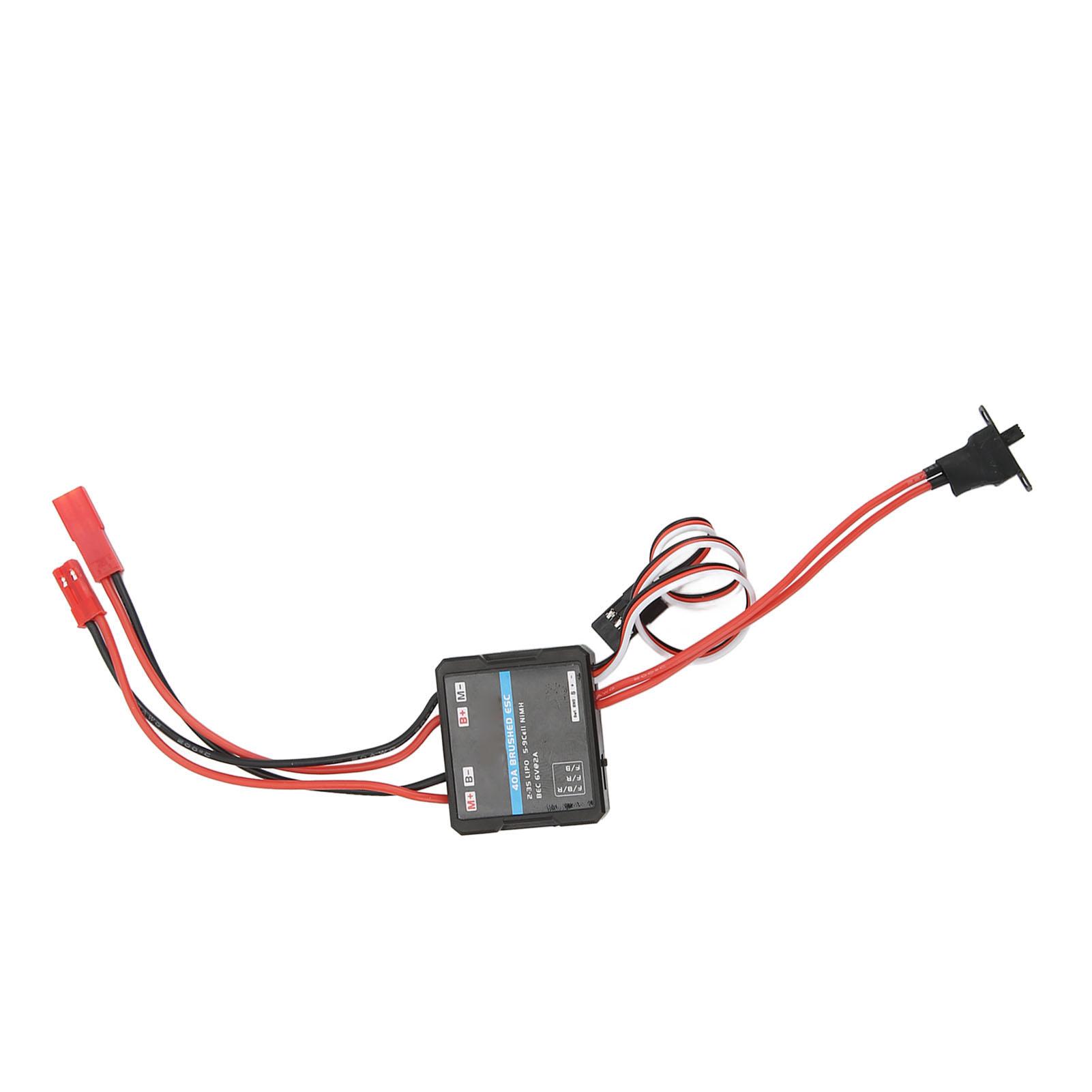 

40A Brushed ESC Low Voltage Protection Throttle Autoregulation Unidirectional Bidirectional Climbing RC Car Brushed ESC