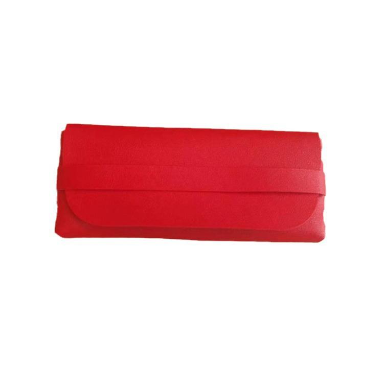 Thickened Leather Open-Mouth Sunglasses & Reading Glasses Dustproof Crossbody Case