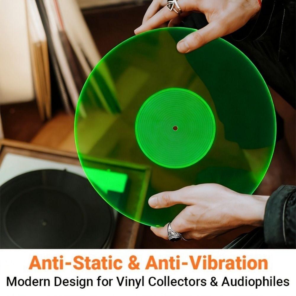 12 Inch Turntable Slipmat Non-Slip Record Platter Mat Cleaner Look Vinyl Slipmat Record Player