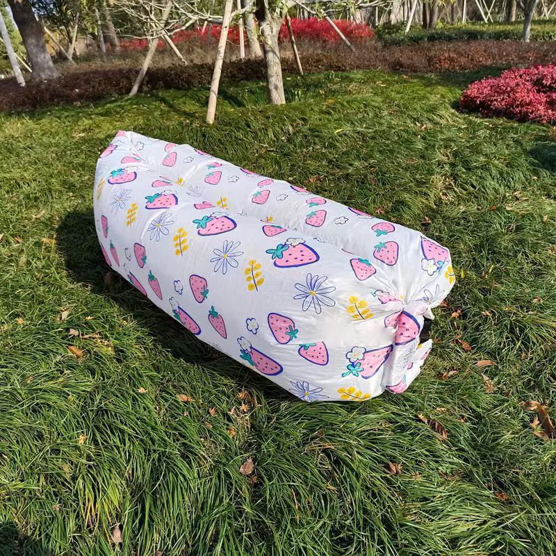 Canapea Gonflabilă de Exterior Lazy - Sac de Dormit Portabil și Pliabil în Stil Pernă