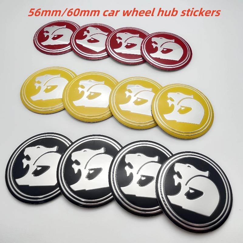 4pcs/Set 3D Metal High-Quality 56mm 60mm Fit HSV Car Emblem Wheel Hub Center Cap Badge Logo Auto Sticker Styling Accessories