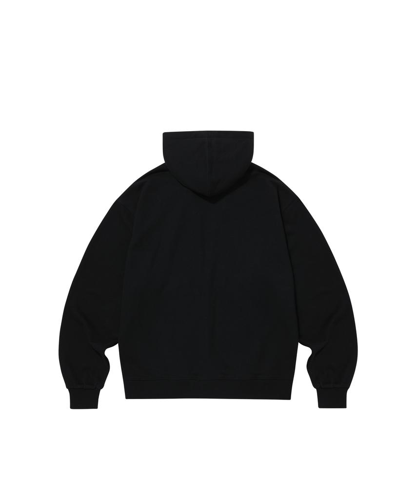 Wooalong (Brushed)Signature Hood Zip-Up - Black