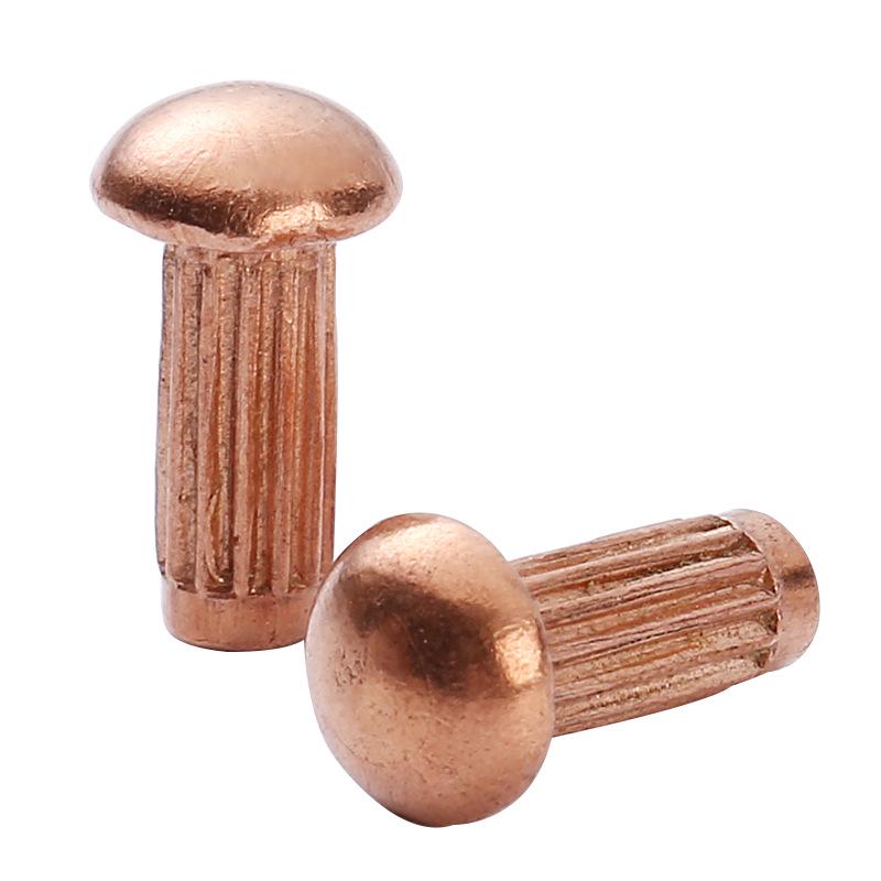 GB827 Knurled Brass Nameplate Rivets Available
